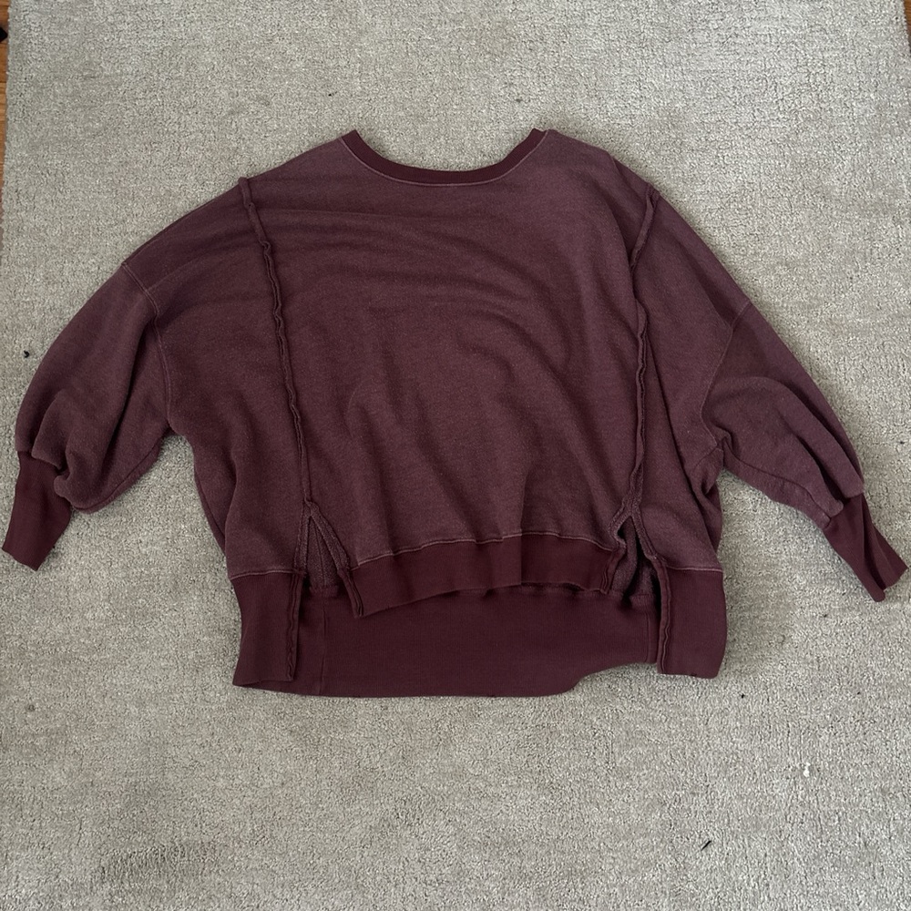 Maroon free people we the free Camden sweatshirt